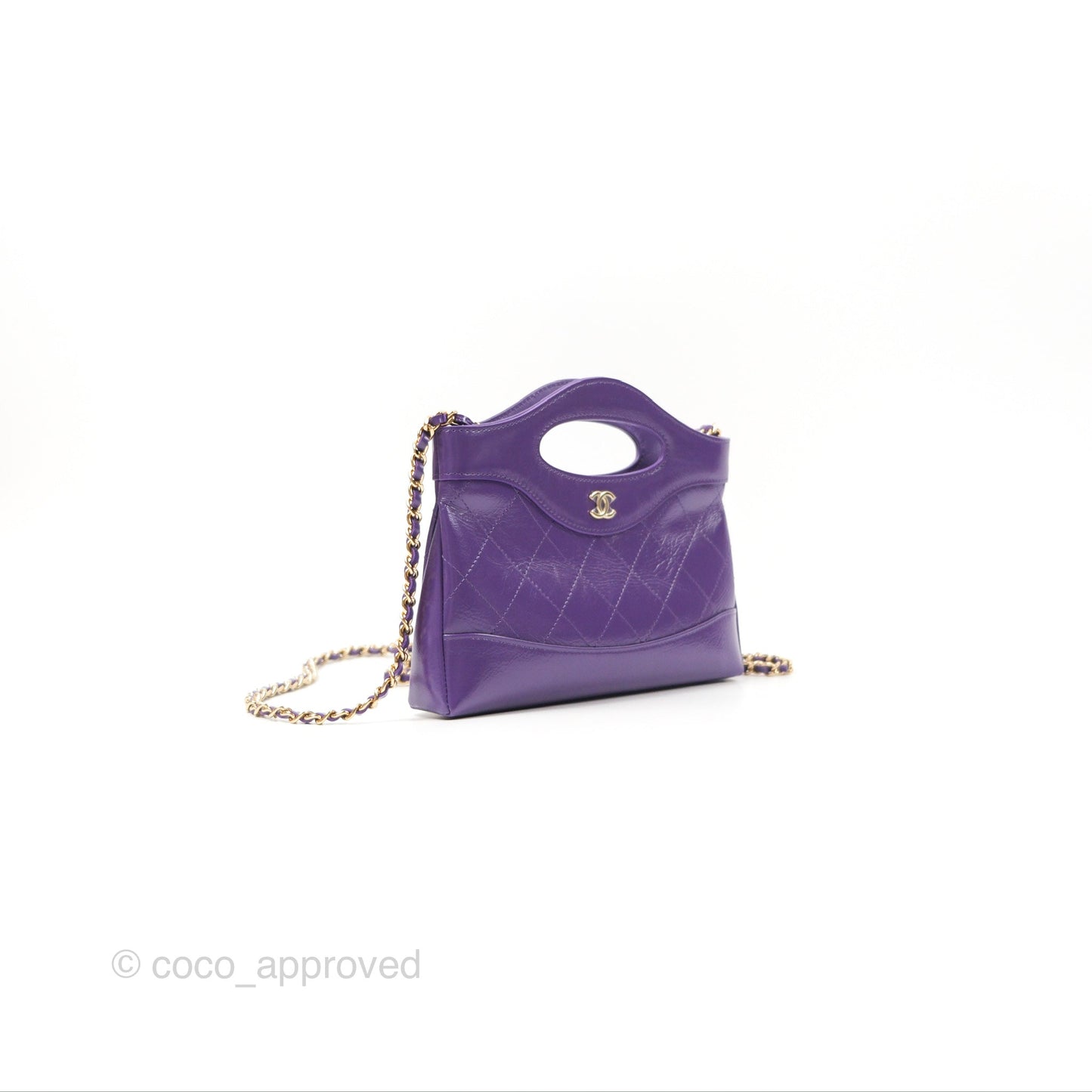 Chanel Nano 31 Purple Gold Hardware 24C