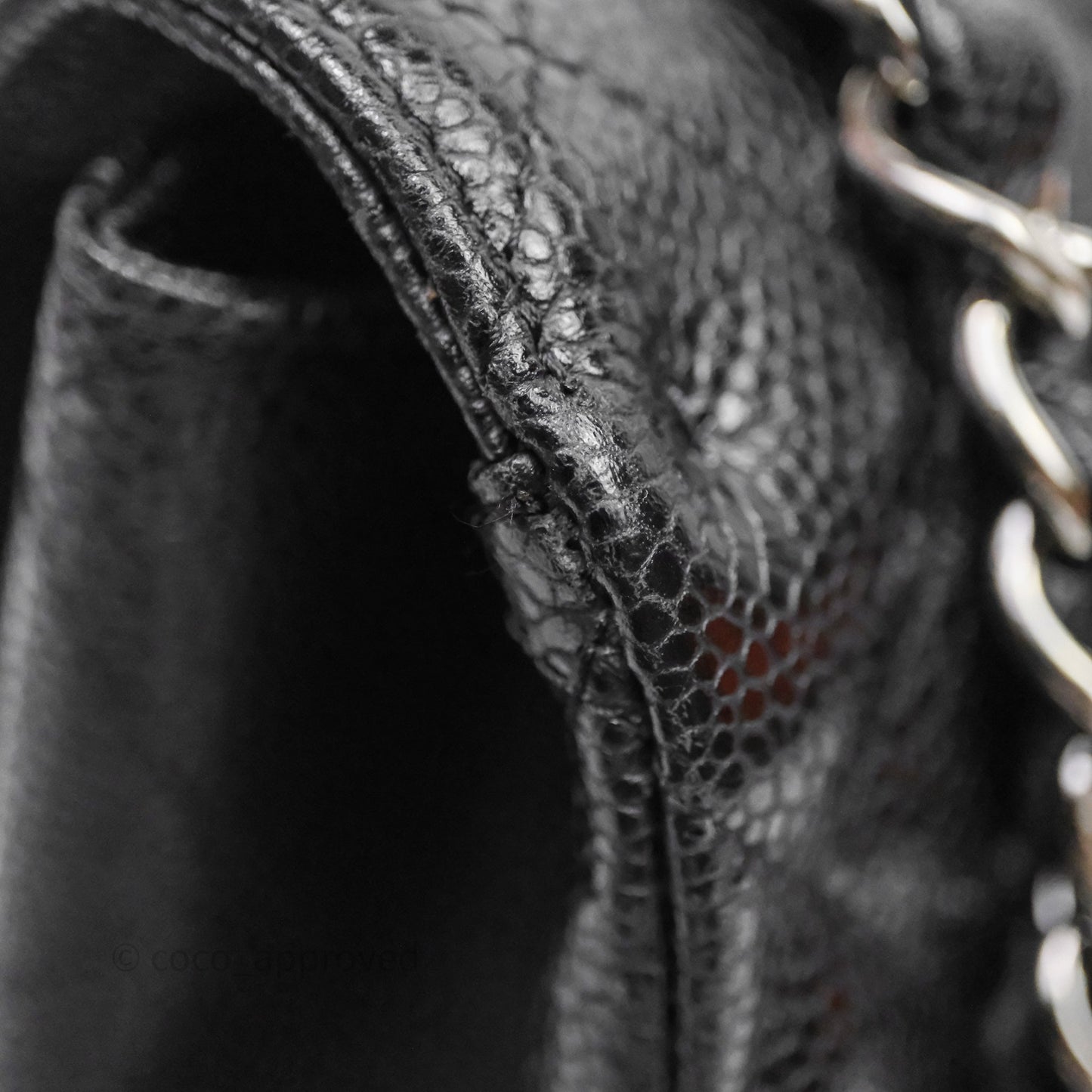 Chanel Jumbo Single Flap Black Caviar Silver Hardware