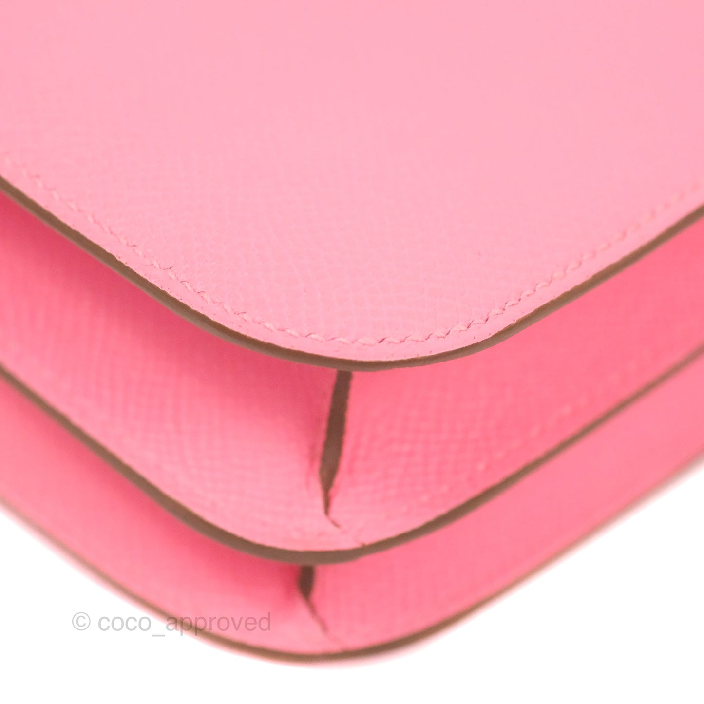 Hermès Constance Mini 18cm Rose d'ete Epsom Palladium Hardware