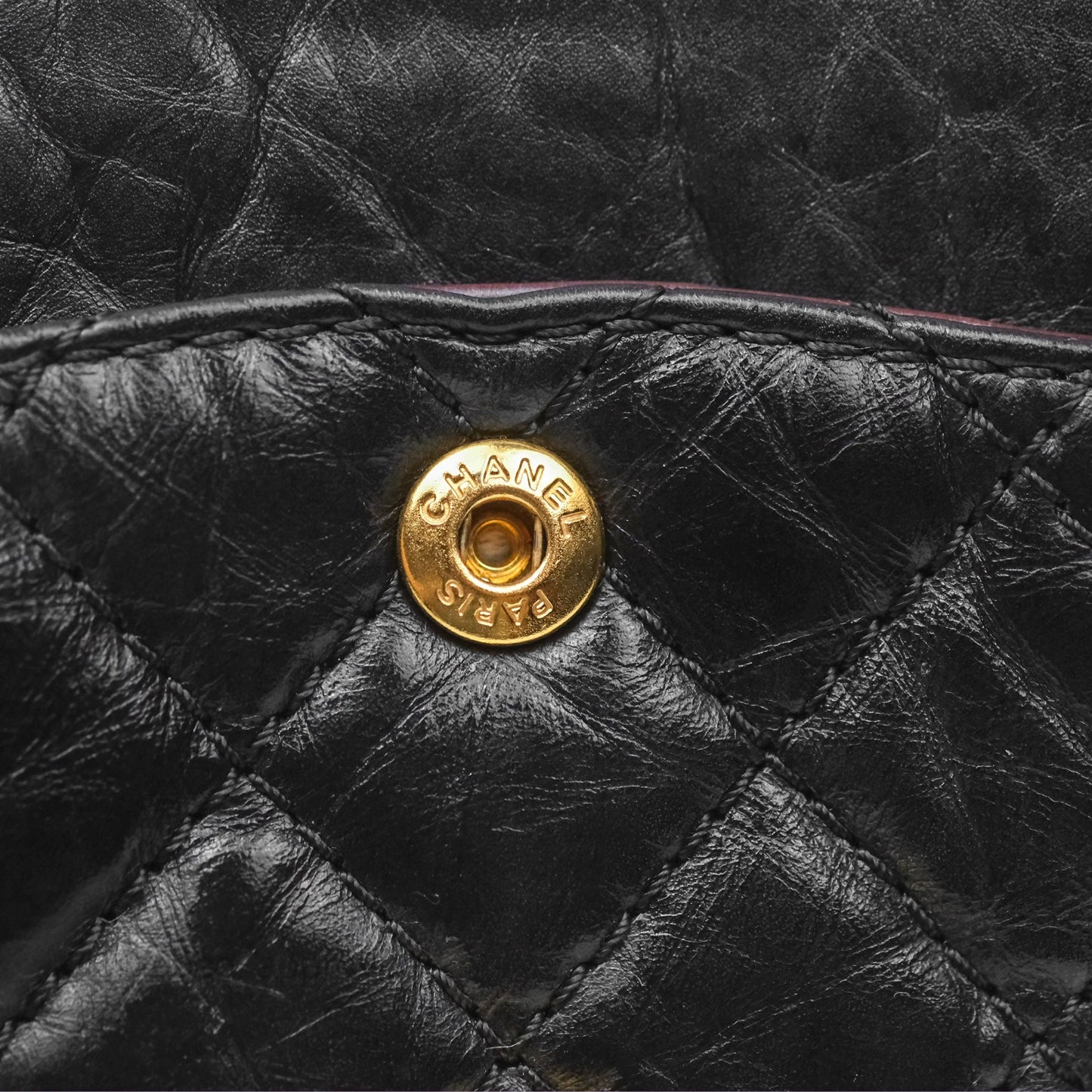 Chanel Reissue 225 Quilted Black Aged Calfskin Aged Gold Hardware