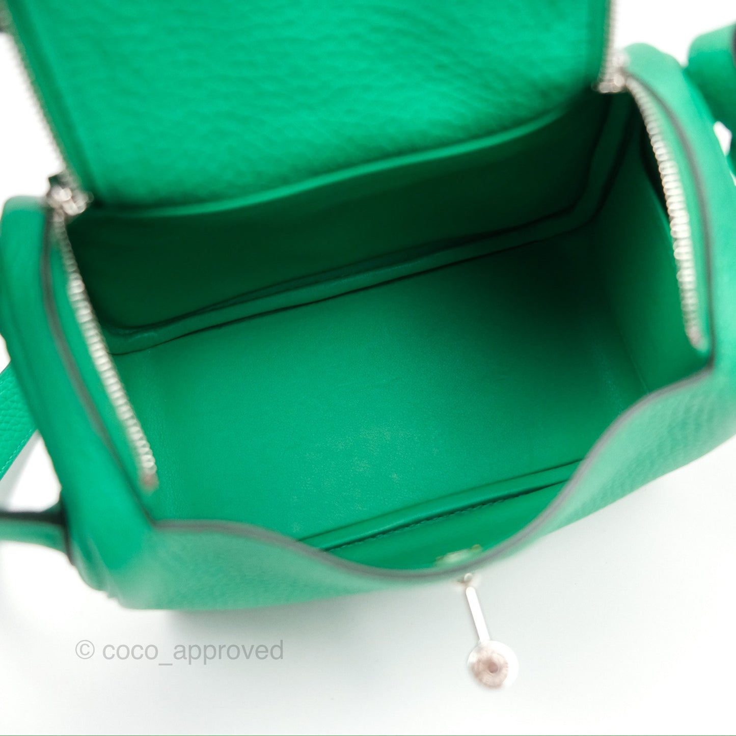 Hermès Mini Lindy 20 Menthe 6W Clemence Palladium Hardware