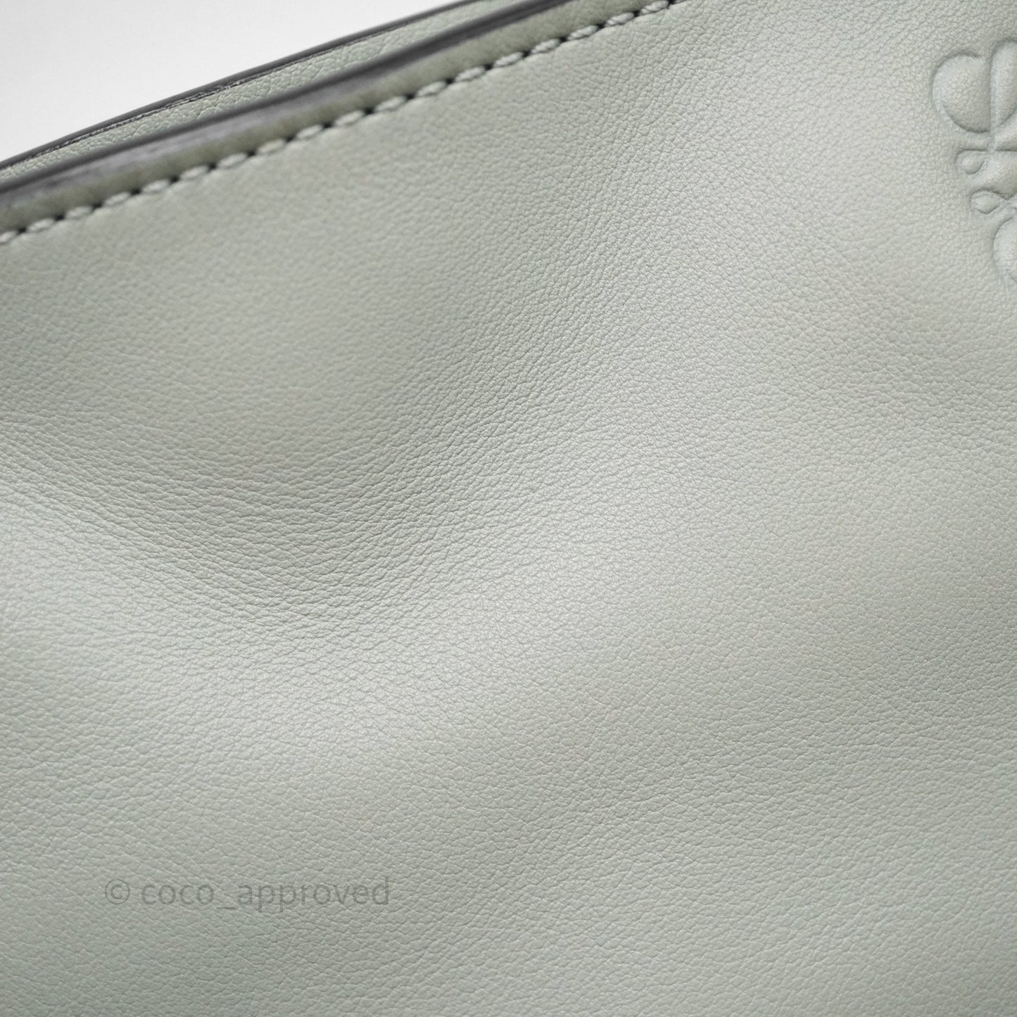Loewe Flamenco Mini Clutch Bag Calfskin Green
