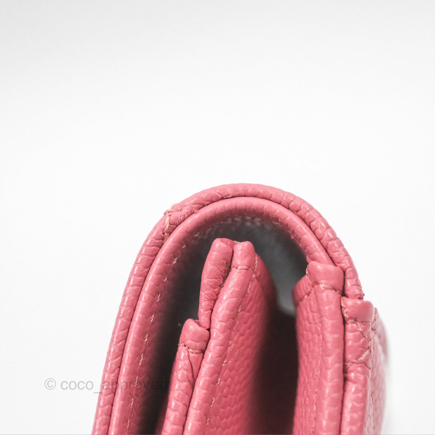 Chanel Quilted Flap Card Holder Pink Caviar Gold Hardware