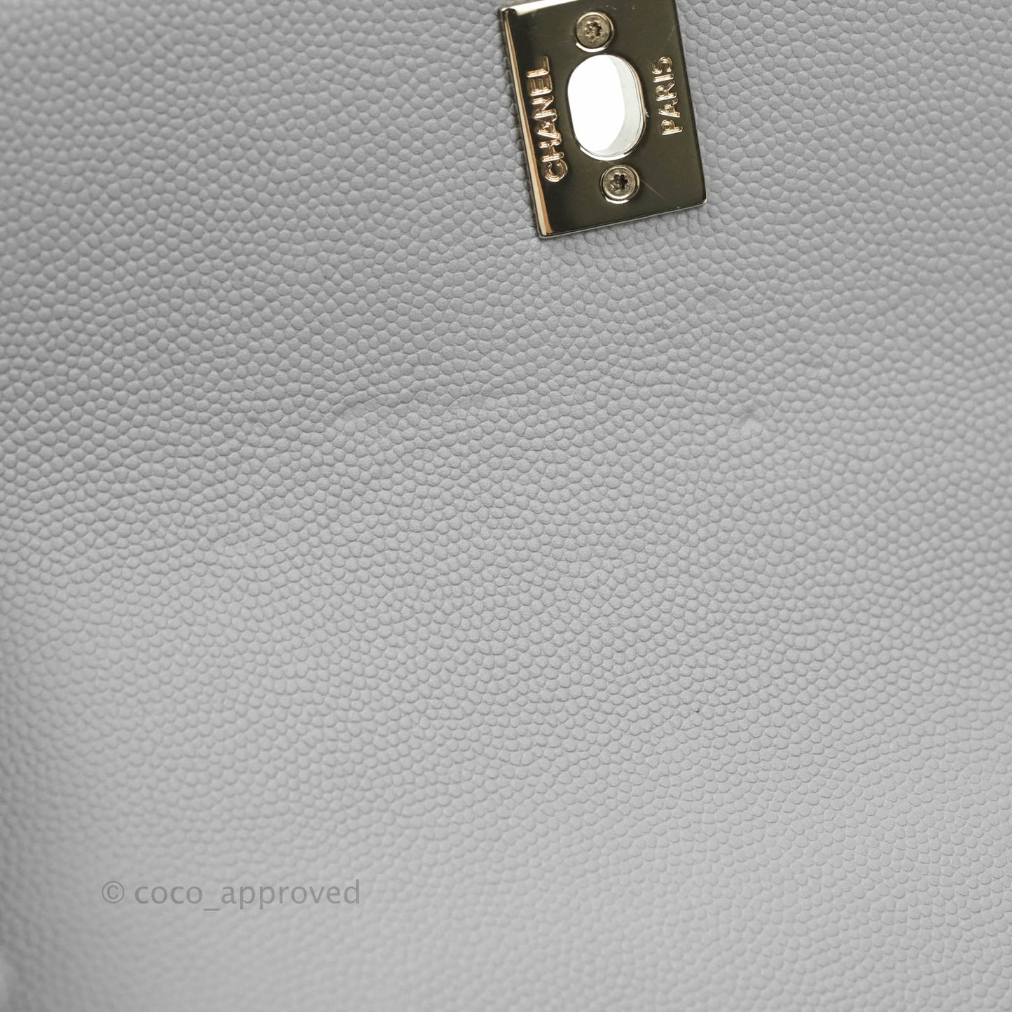 Chanel Quilted Small Business Affinity Flap Grey Caviar Gold Hardware