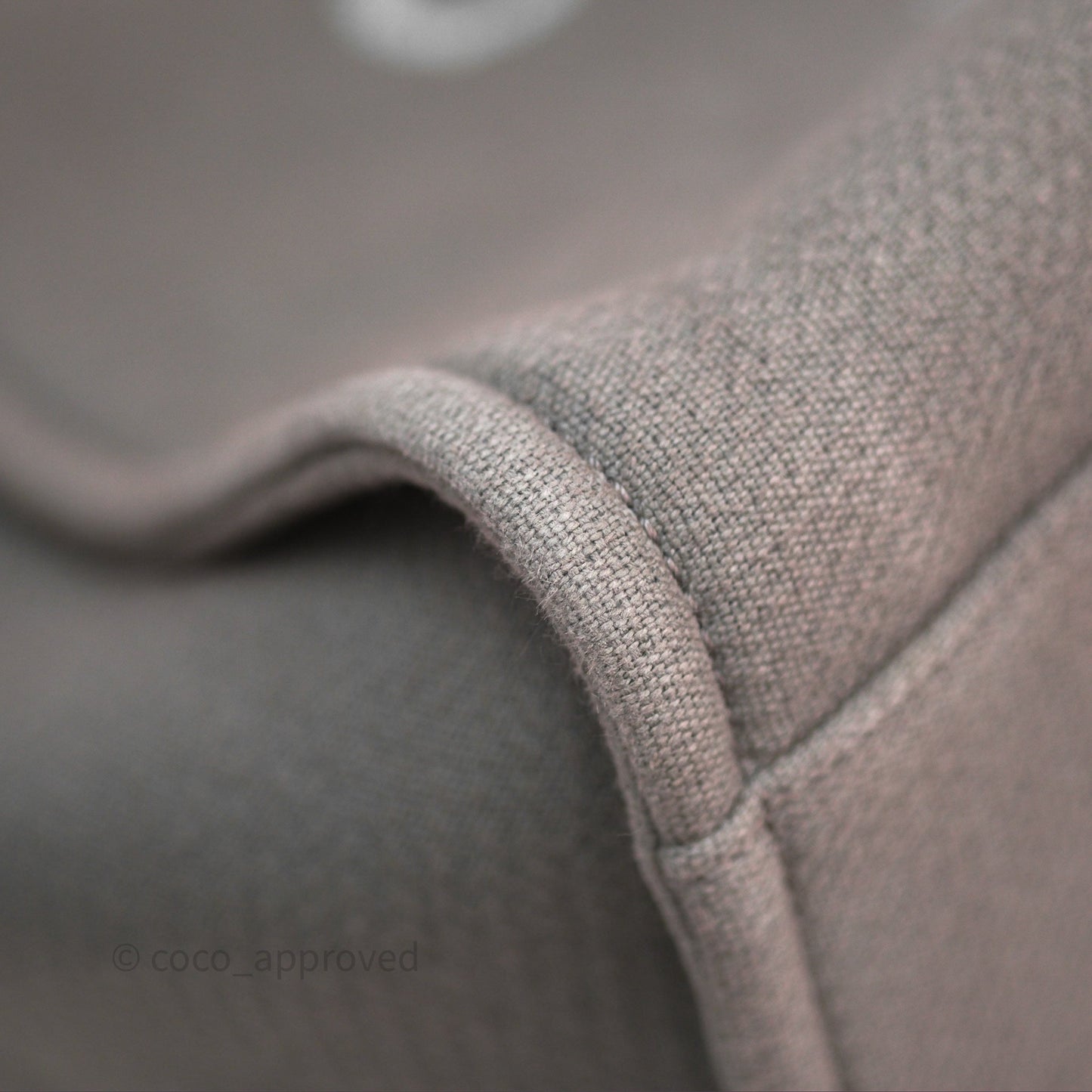 Chanel Canvas Deauville Large Tote Taupe Silver Hardware