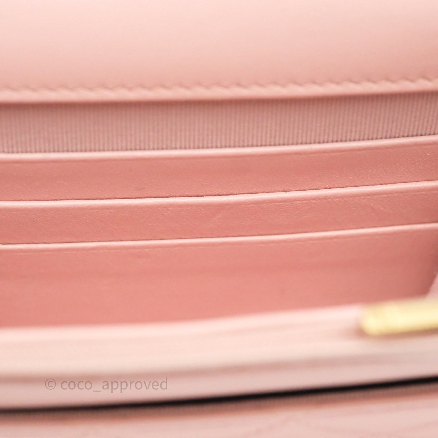 Chanel Camellia Crush Wallet on Chain WOC Pink Lambskin Aged Gold Hardware
