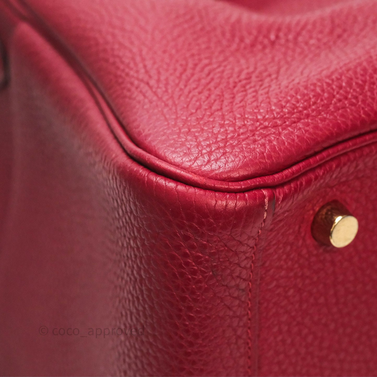 Hermès Lindy 30 Rouge Grenat K1 Clemence Gold Hardware