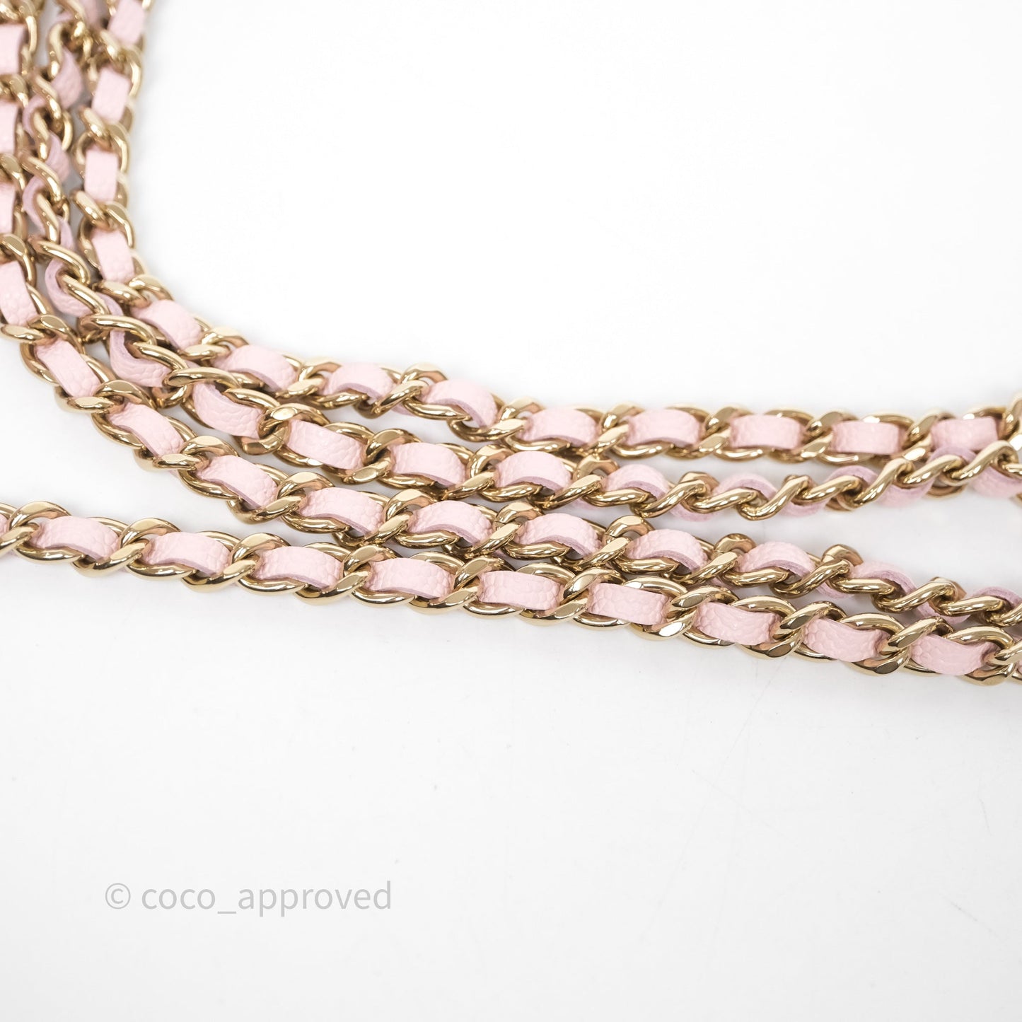 Chanel Mini Clutch With Chain Light Pink Caviar Gold Hardware