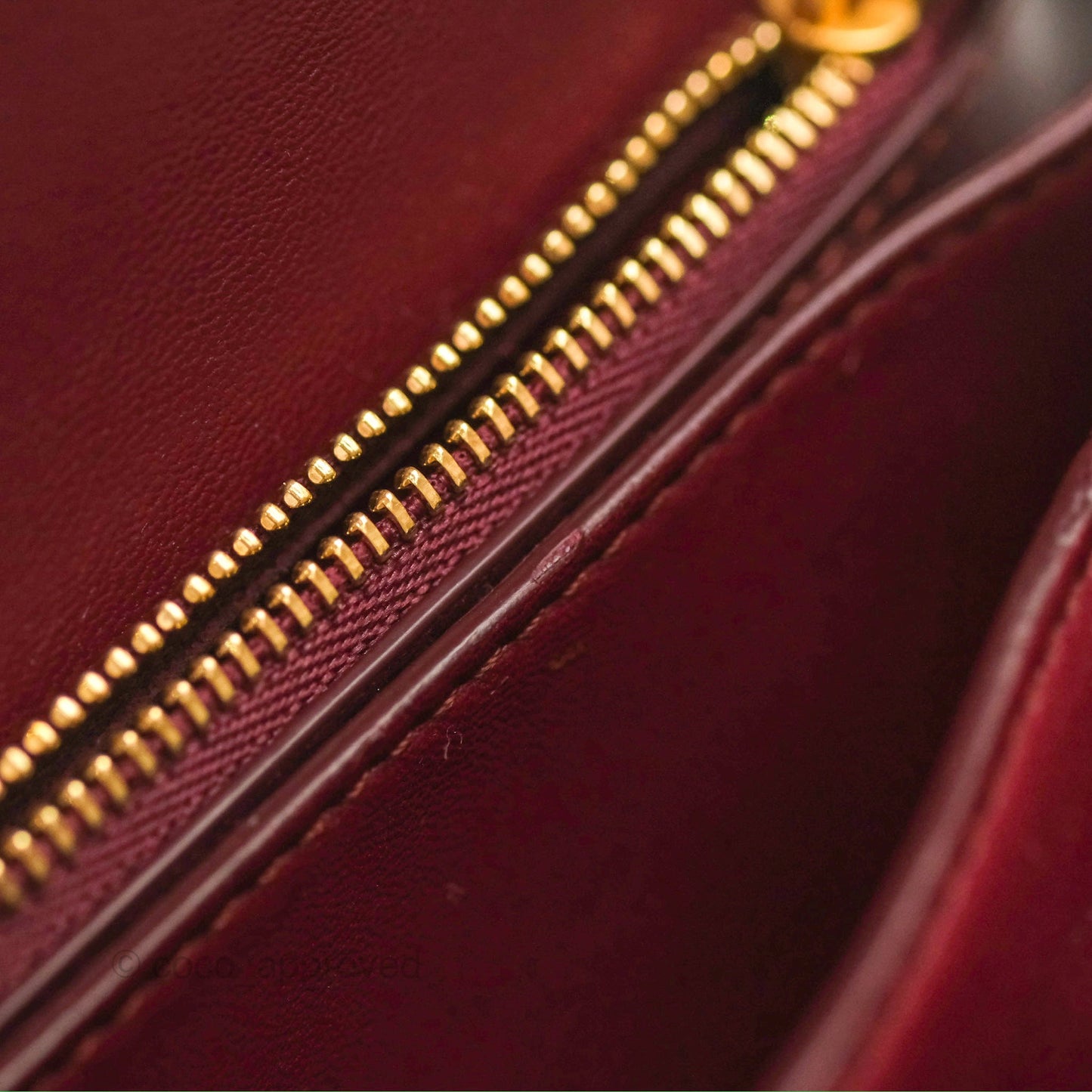 Celine Medium Classic Box Flap Burgundy Calfskin