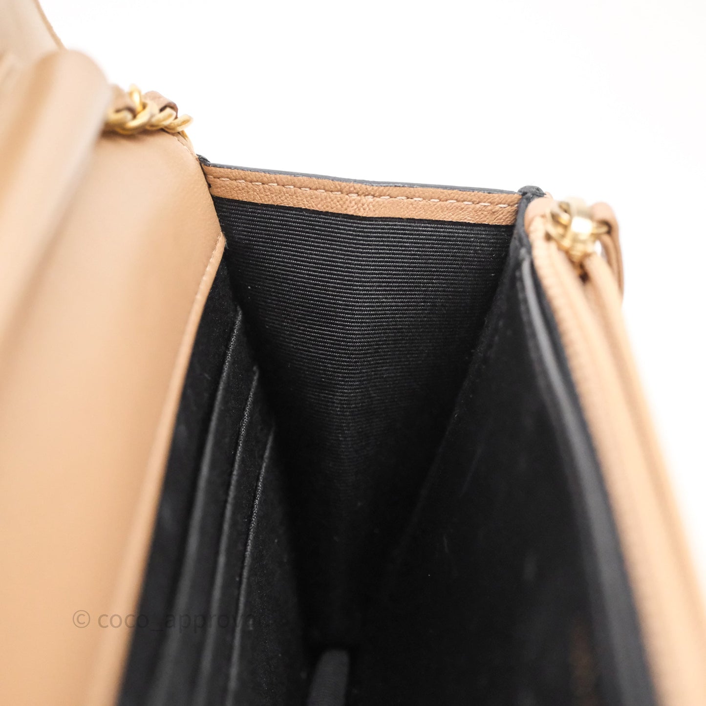 Chanel Quilted Medium Elegant CC Flap Beige Lambskin Gold Hardware