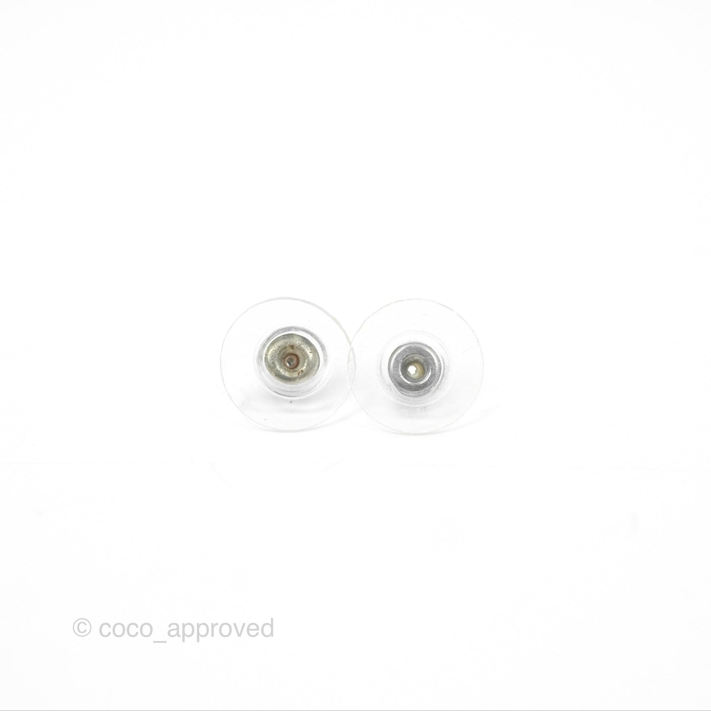 Chanel CC Camellia Drop Earrings Gold Tone 13C