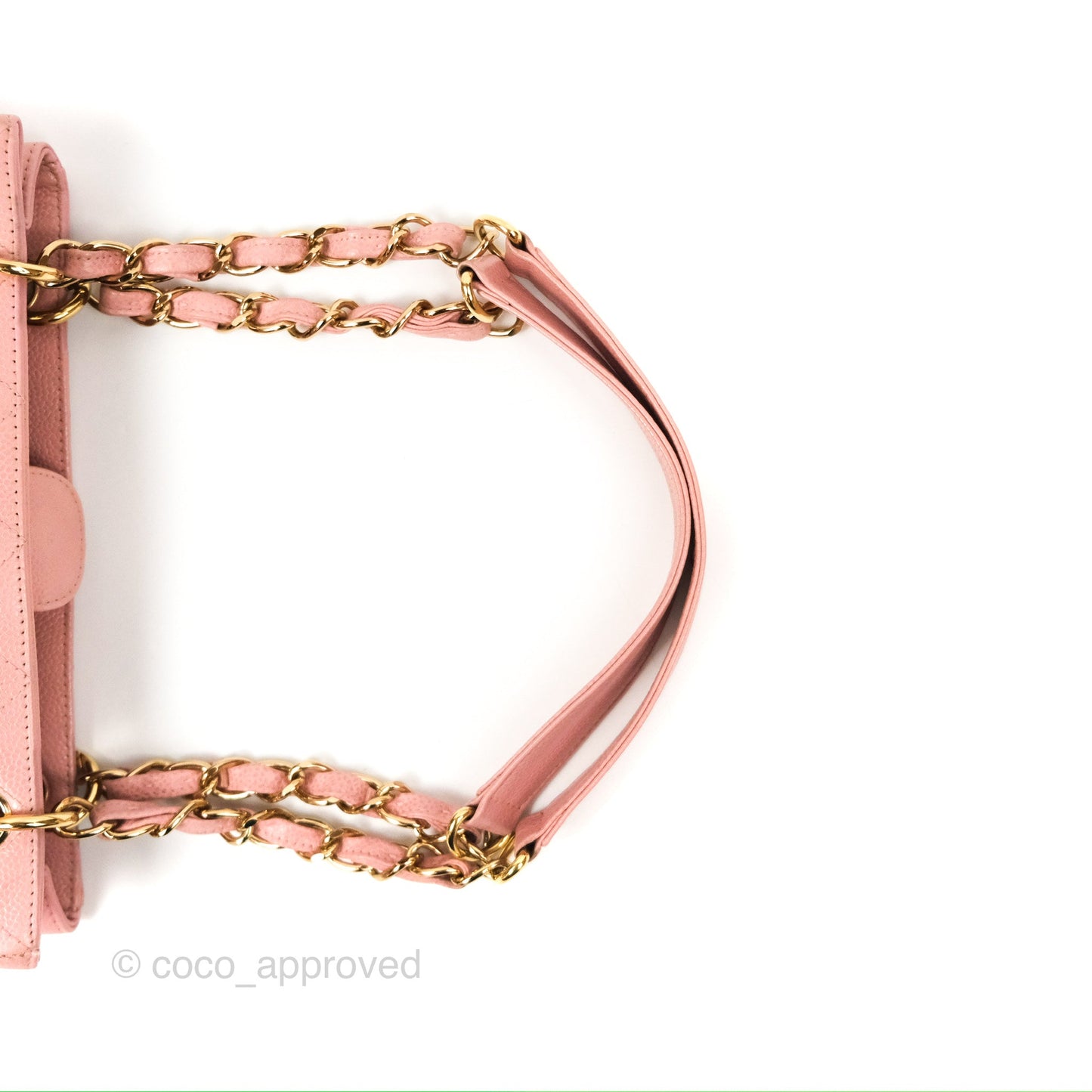 Chanel Quilted Petit Shopping Tote PST Sakura Pink Caviar Gold Hardware