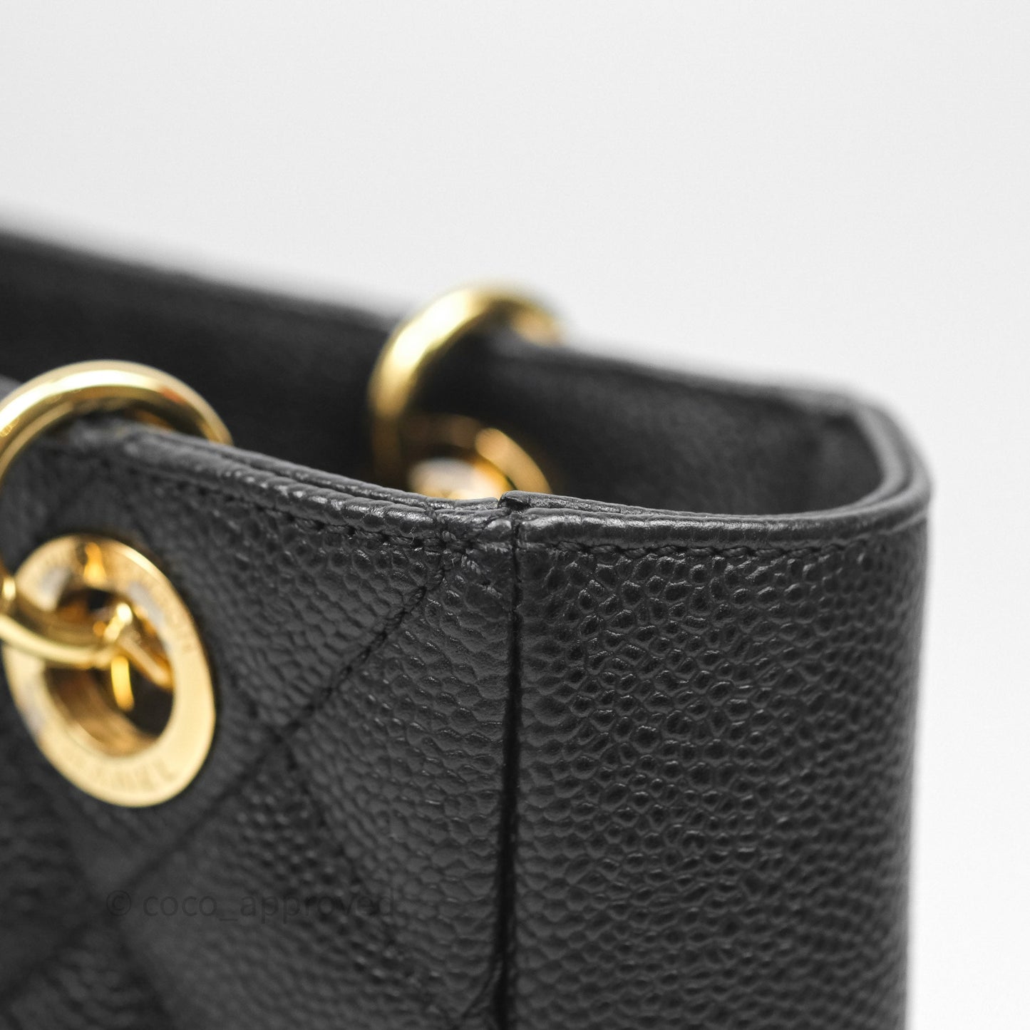 Chanel Vertical GST Black Caviar Gold Hardware