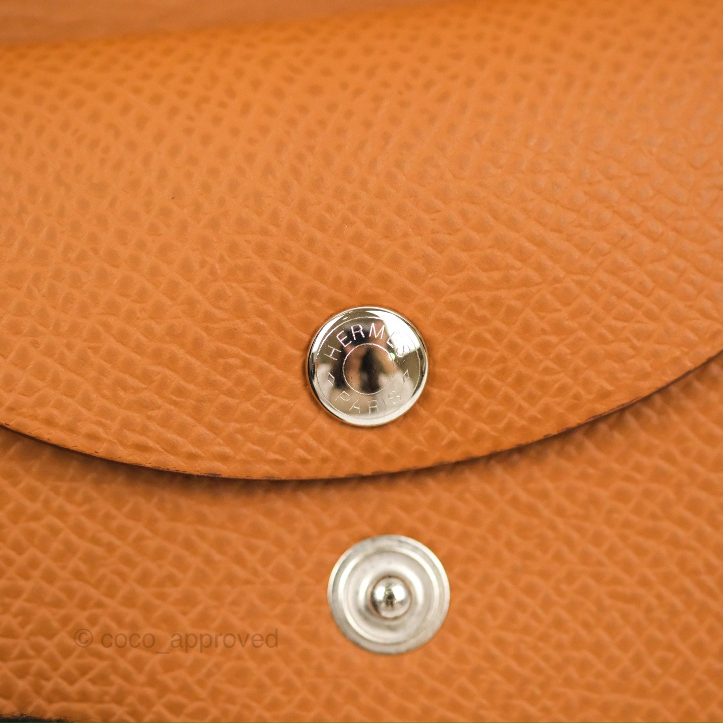 Hermès Calvi Duo Compact Card Holder Gold Epsom