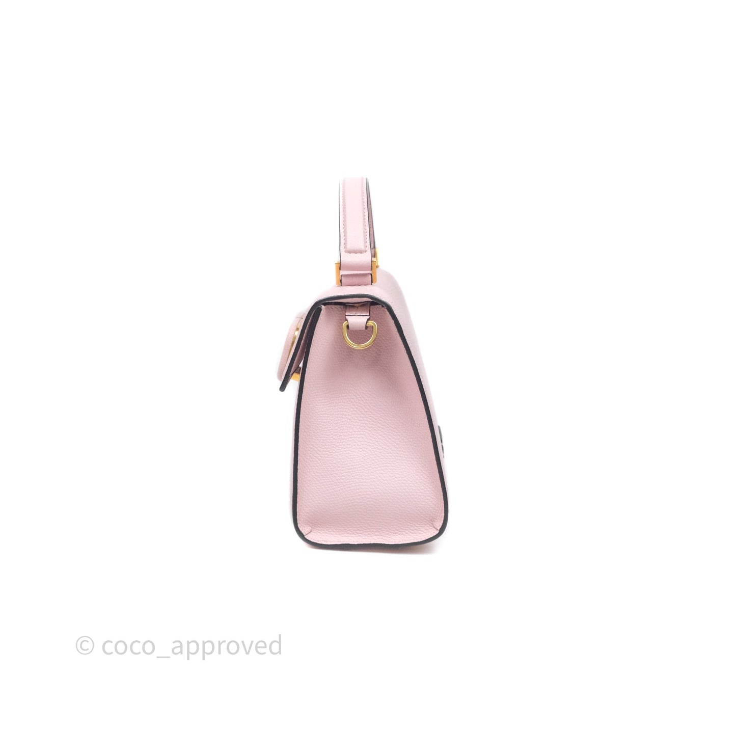 Valentino Garavani Small Vsling Grainy Calfskin Bag Light Pink Aged Gold Hardware