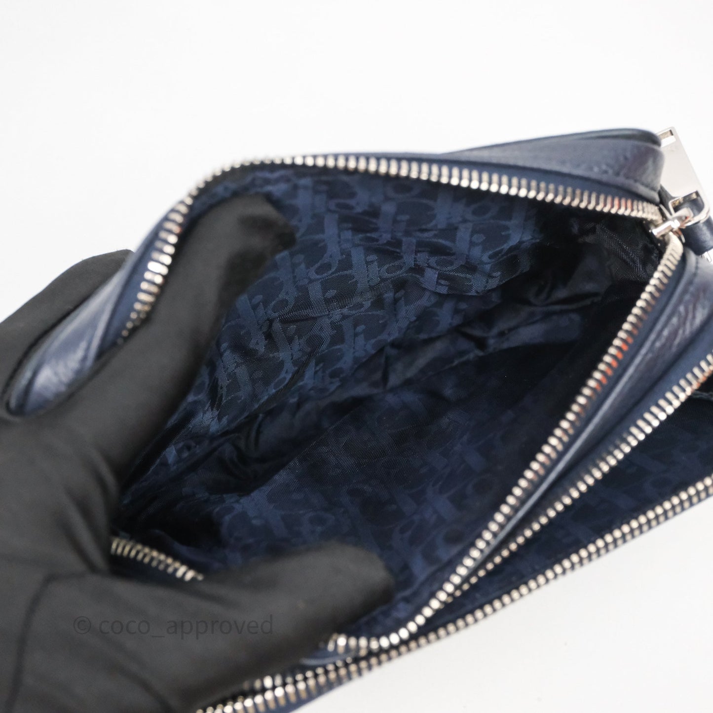 Christian Dior x Air Jordan Messenger Bag Navy Silver Hardware