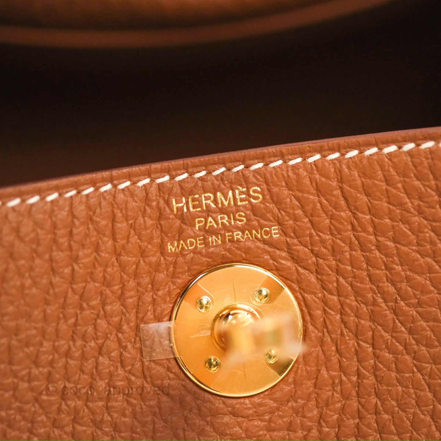 Hermès Mini Lindy 20 Gold Clemence Gold Hardware
