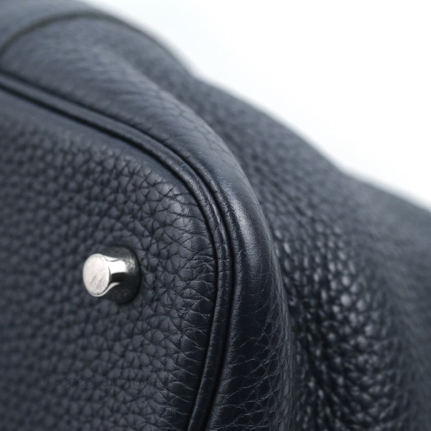 Hermès Picotin 22 Bleu Nuit 2Z Clemence Palladium Hardware