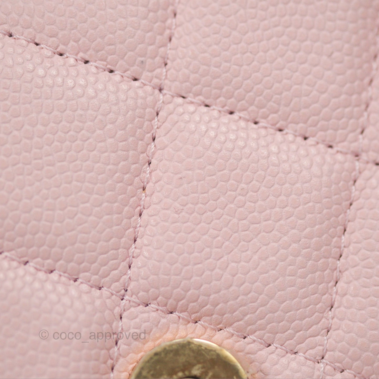 Chanel Mini Wallet With Chain Light Pink Caviar Gold Hardware
