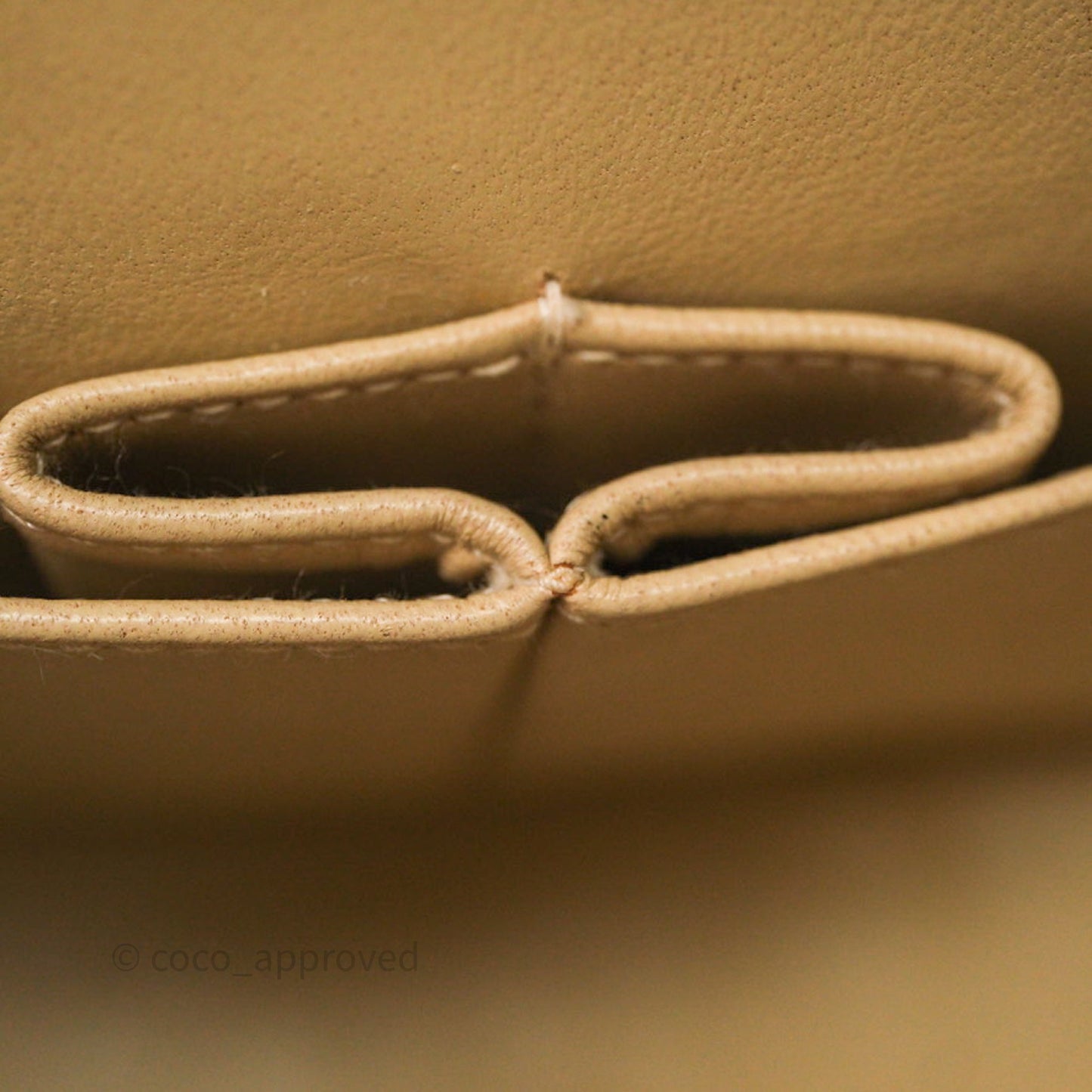 Chanel Vintage Small Classic Flap Beige Lambskin 24K Gold Hardware