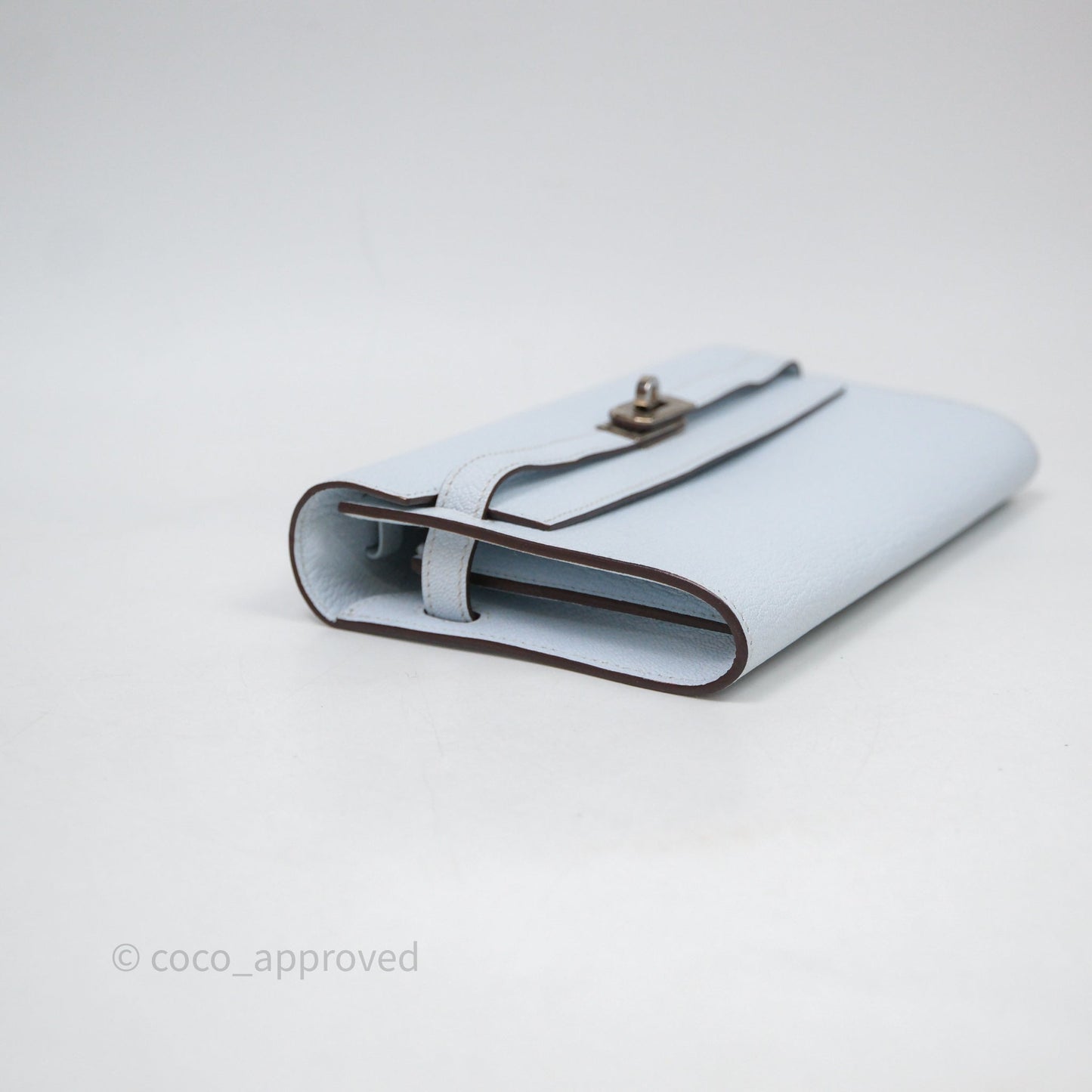 Hermès Kelly To Go Bleu Brume T0 Chèvre Mysore Palladium Hardware