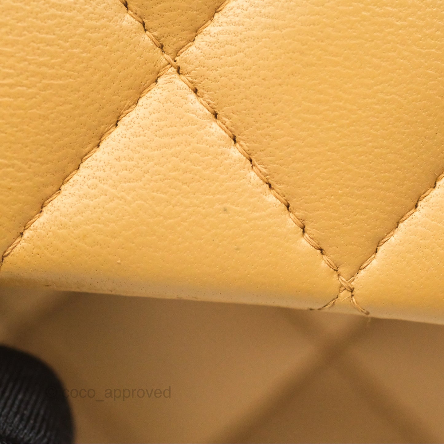 Chanel Vintage Small Classic Flap Beige Lambskin 24K Gold Hardware