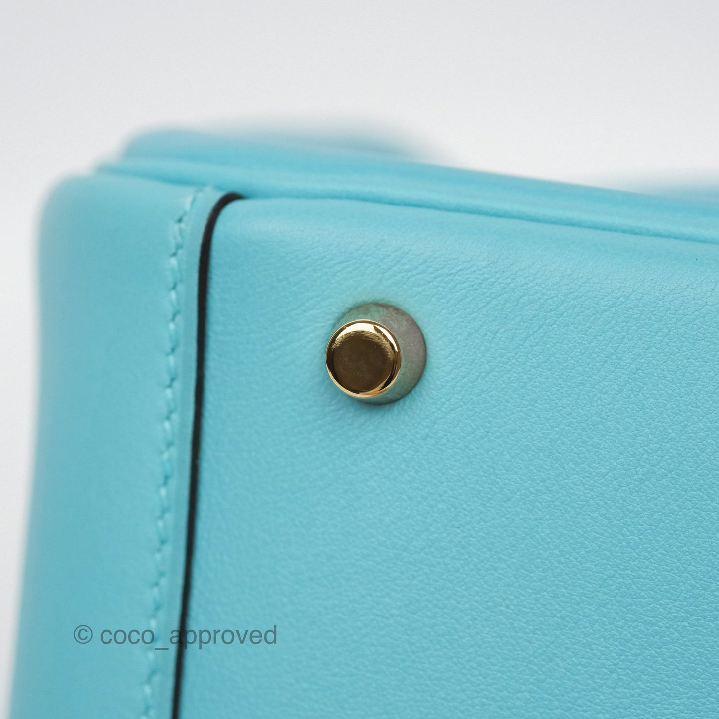 Hermès Mini Lindy 20 Bleu Atoll 3P Swift Gold Hardware