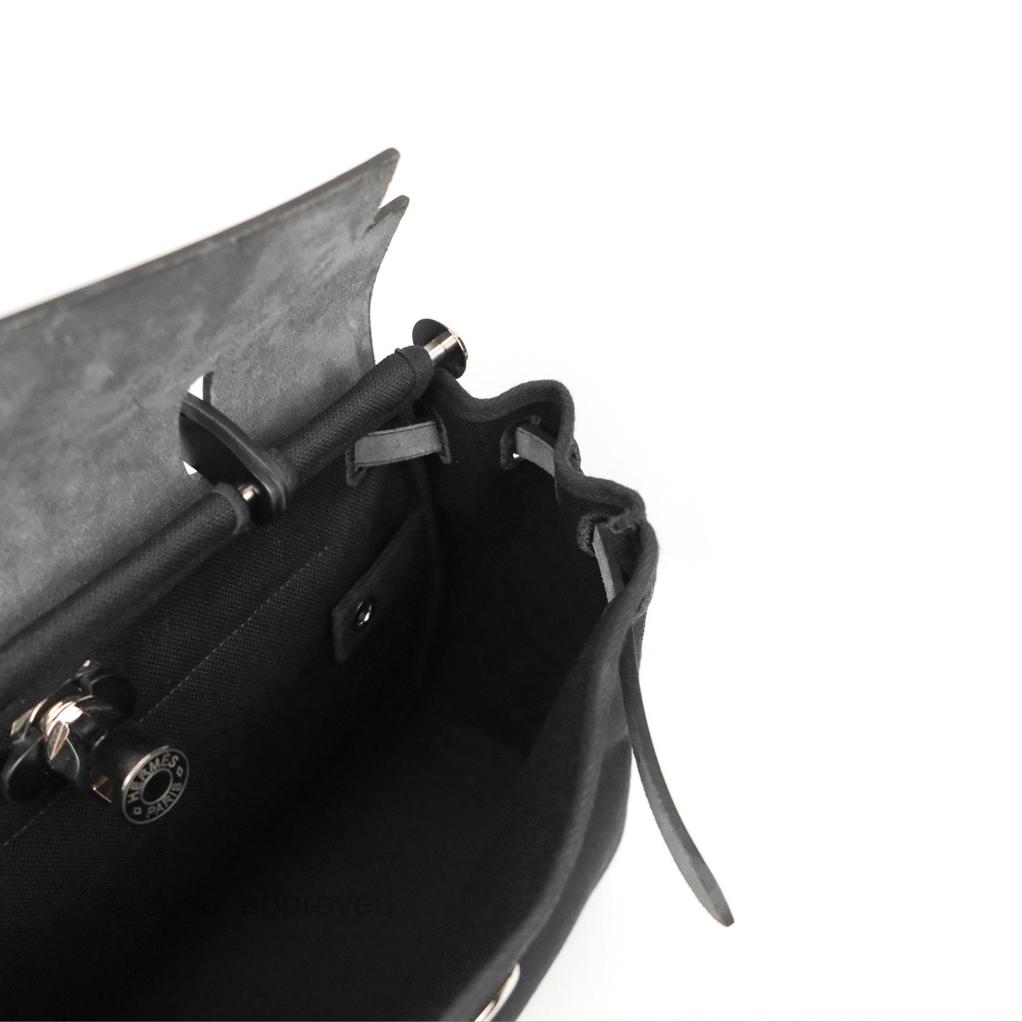 Hermès Herbag Zip 31 Retourne Black Canvas Palladium Hardware