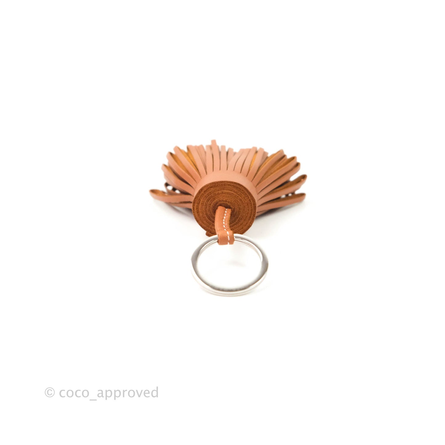 Hermès Gold Lambskin Leather Carmen Key Ring
