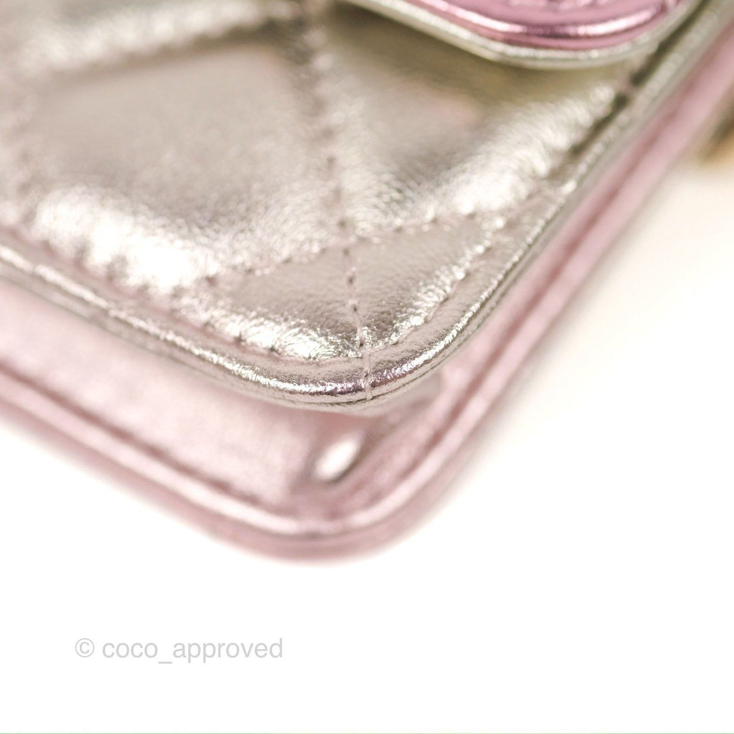 Chanel Waist Belt Bag Metallic Gradient Pink/Silver Lambskin Gold Hardware