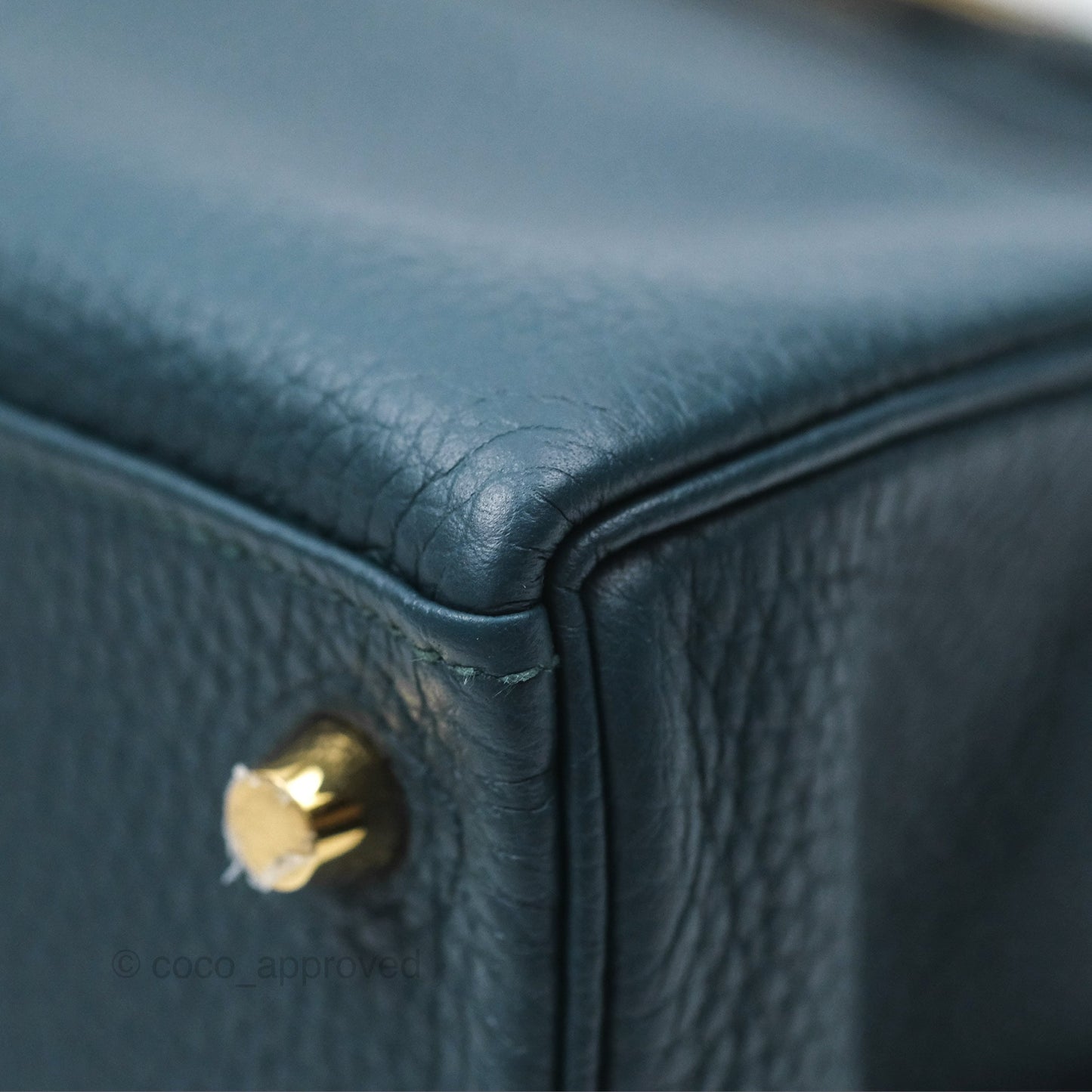 Hermès Kelly 28 Retourne Dark Green Clemence Gold Hardware