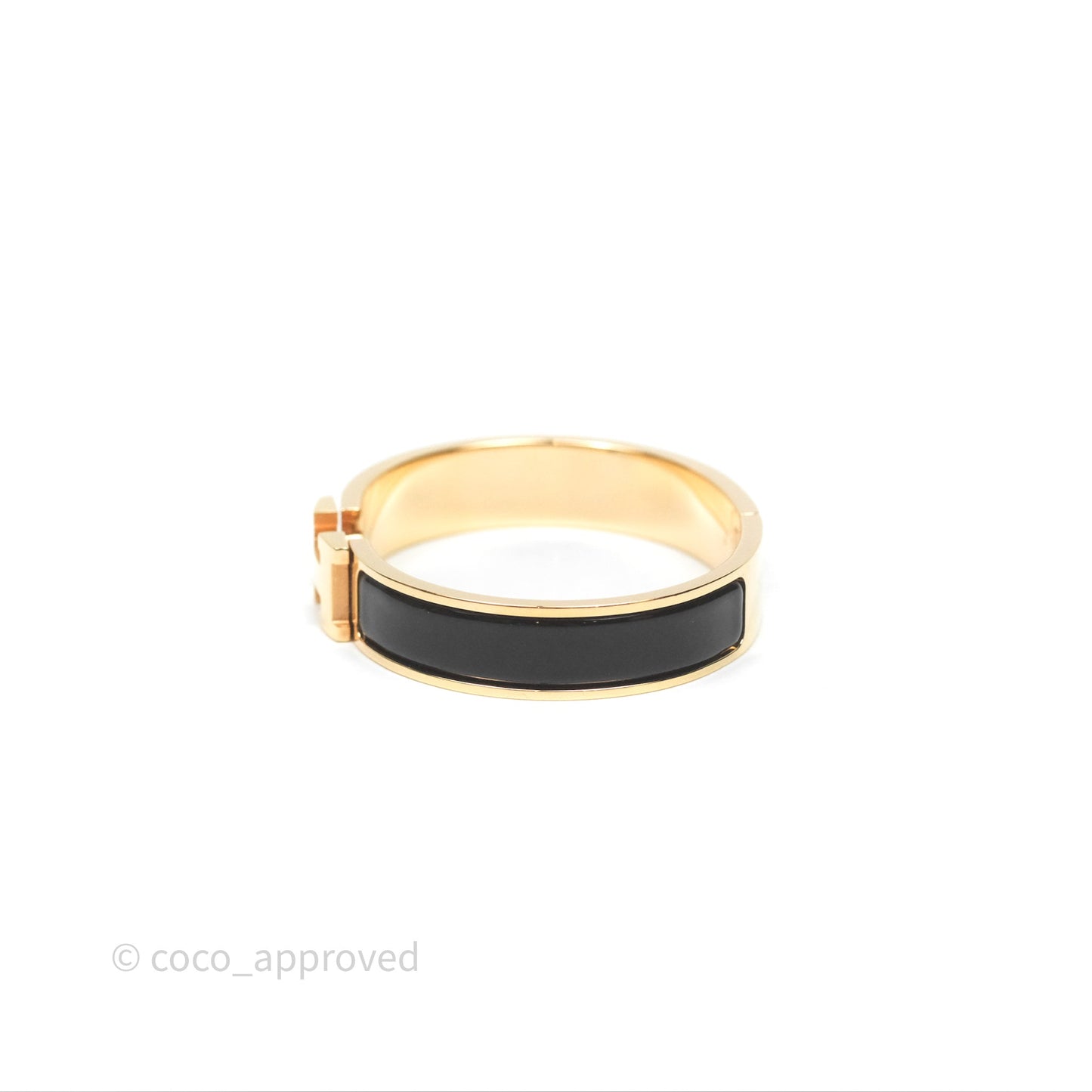Hermès Clic H Bracelet Black Rose Gold PM