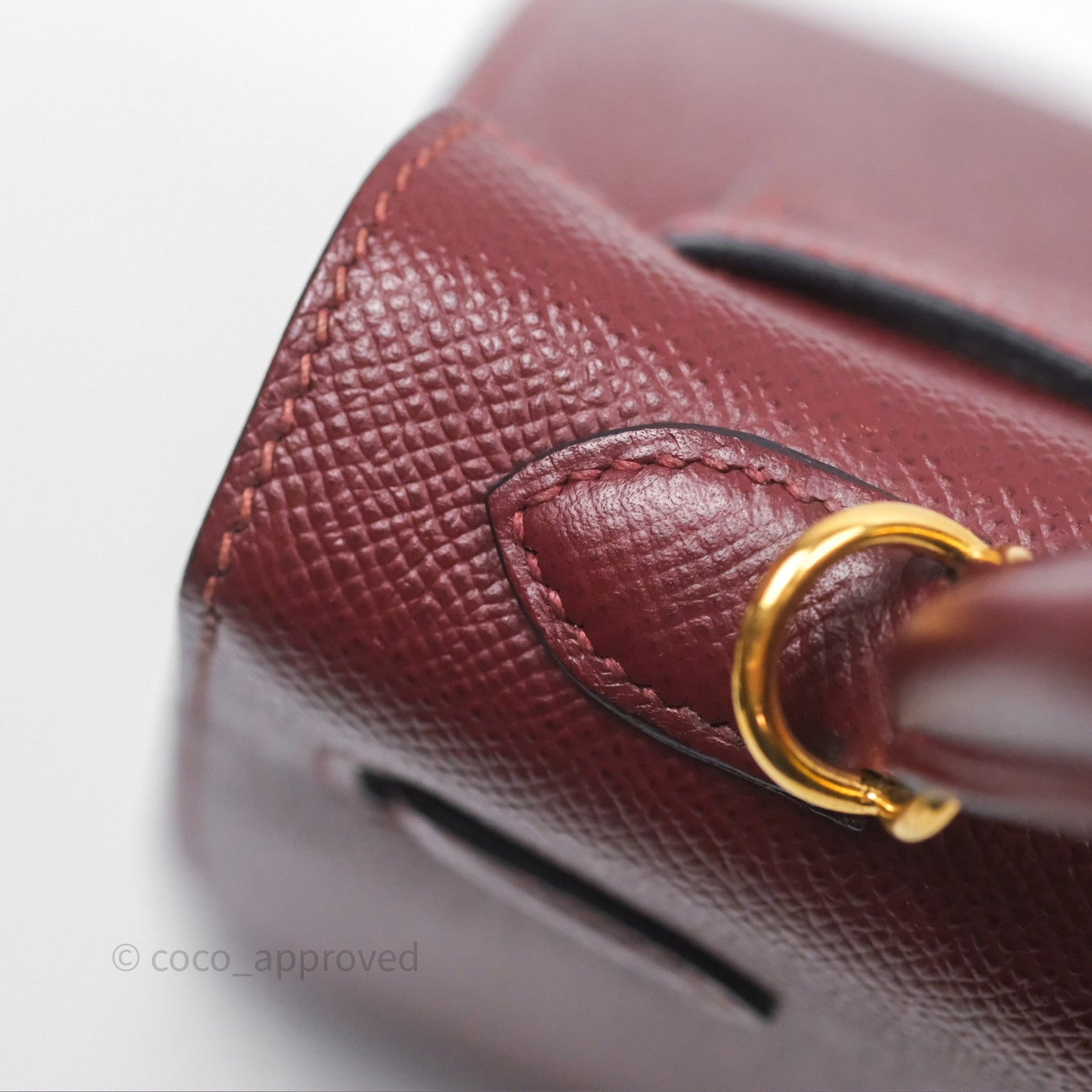 Hermès Sellier Kelly 25 Rouge H Epsom Gold Hardware