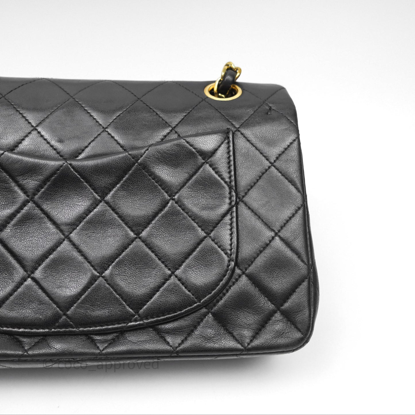 Chanel Classic Vintage Small Flap Black Lambskin 24K Gold Hardware