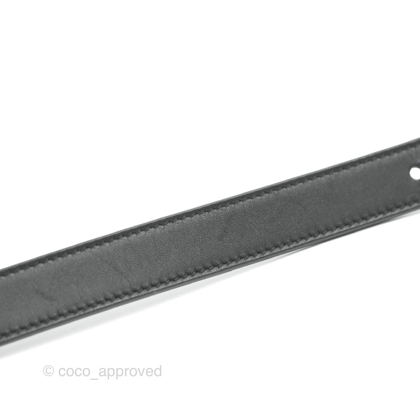 Gucci Black Calfskin Double GG 20mm Belt 80 32