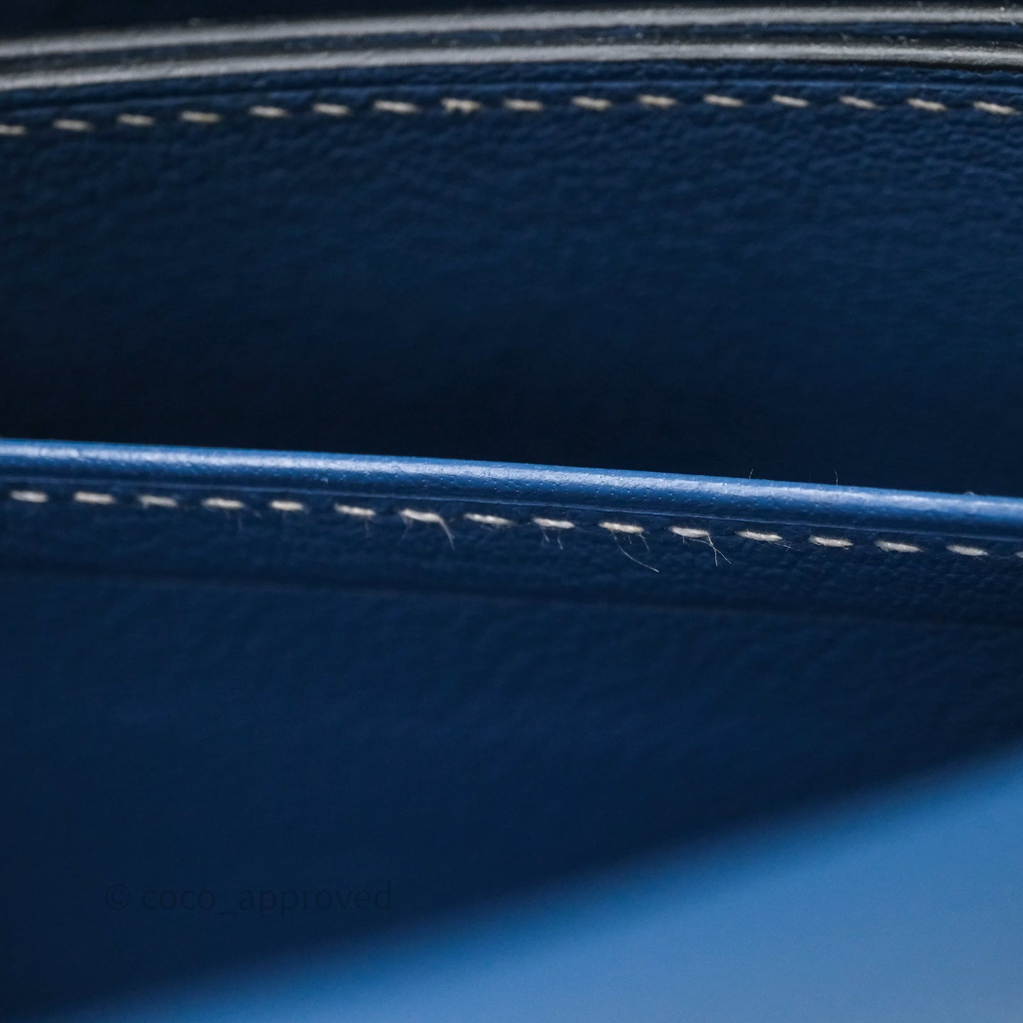 Hermès Roulis 23 Blue Evercolor Palladium Hardware