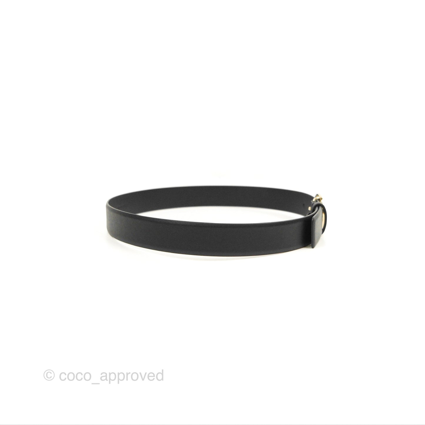 Chanel Round Pearl CC Crystal Belt Black 20B Size 75 20B
