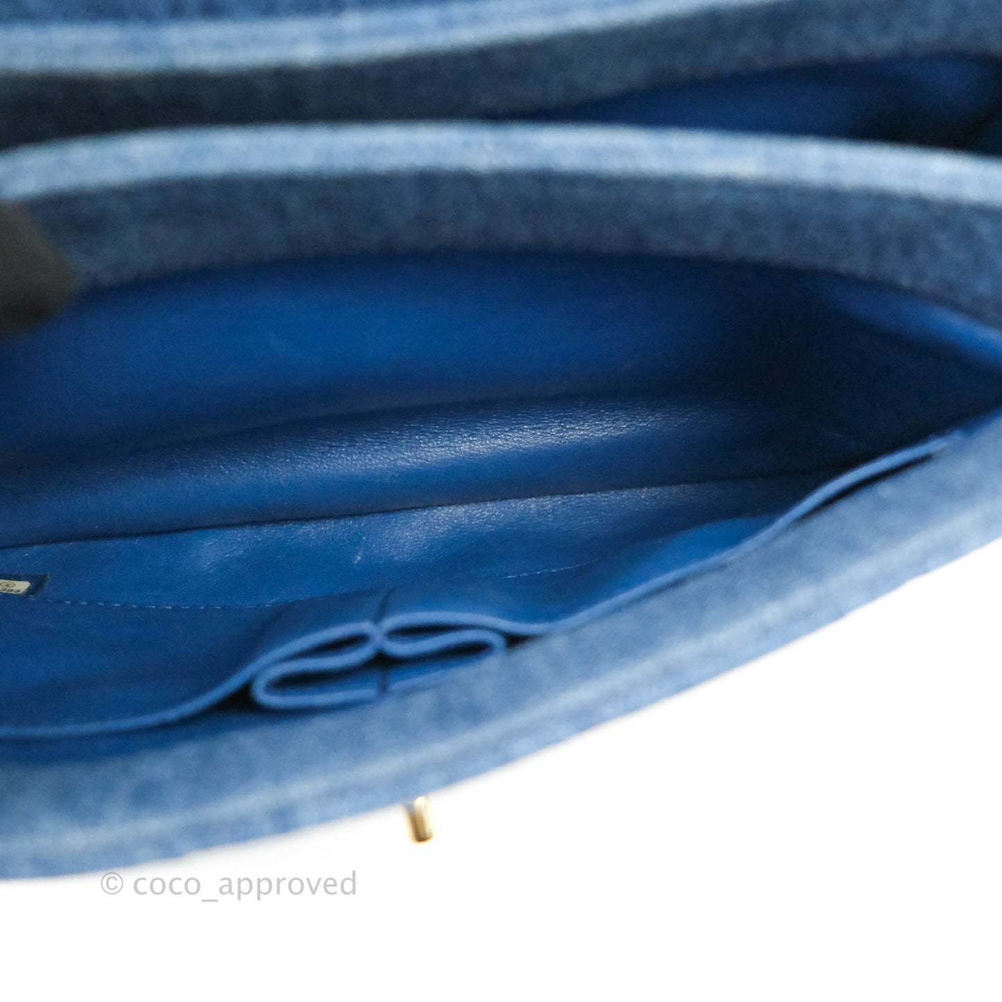Chanel Trendy CC Small Navy Denim Gold Hardware