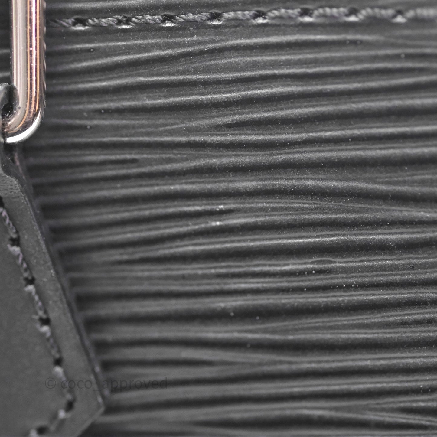 Louis Vuitton Alma Nano Black Silver Hardware