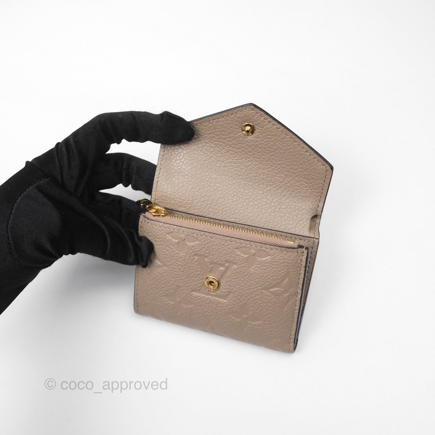 Louis Vuitton Zoé Wallet Monogram Empreinte Leather Turtledove