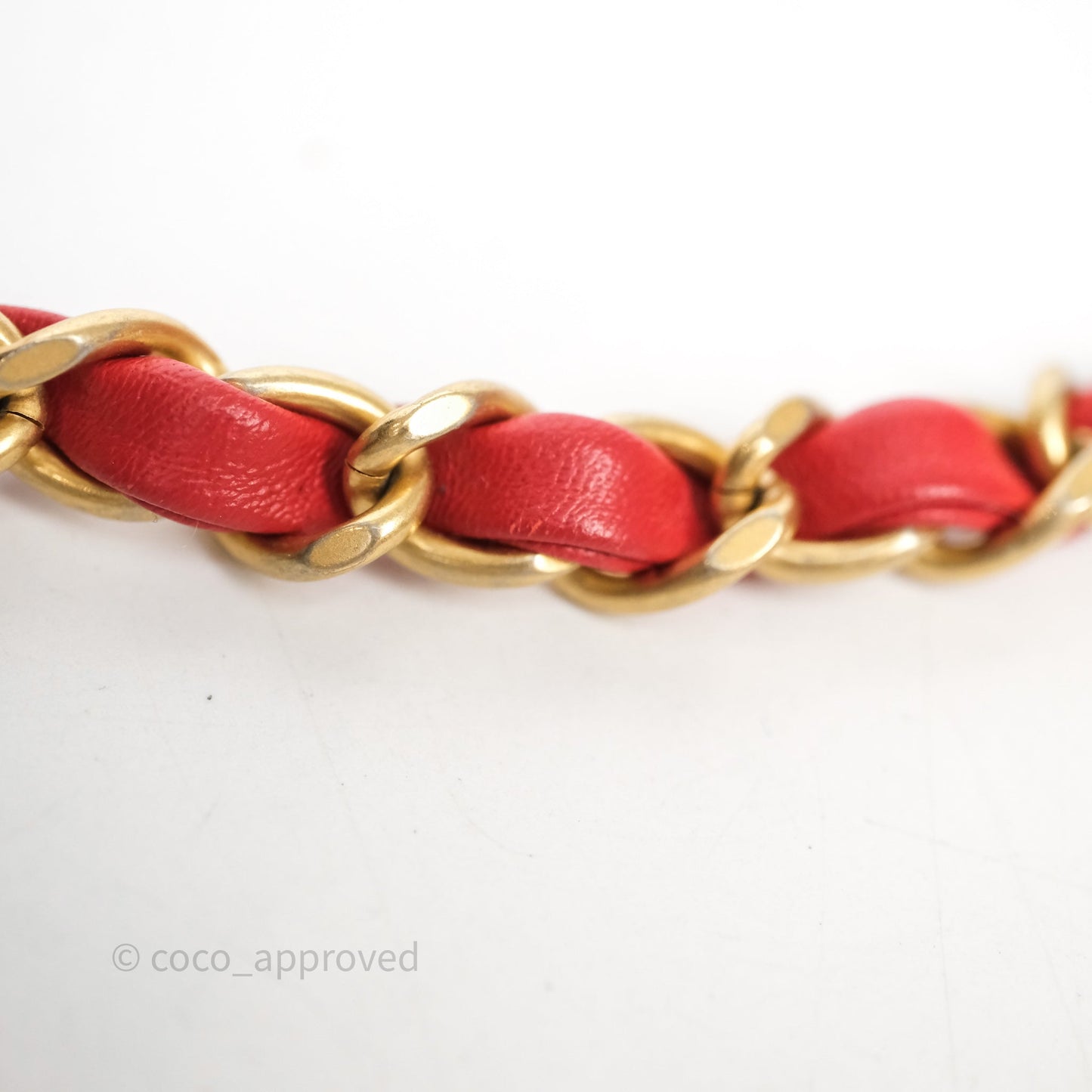 Chanel Infinity Camera Case Red Goatskin Aged Gold Hardware