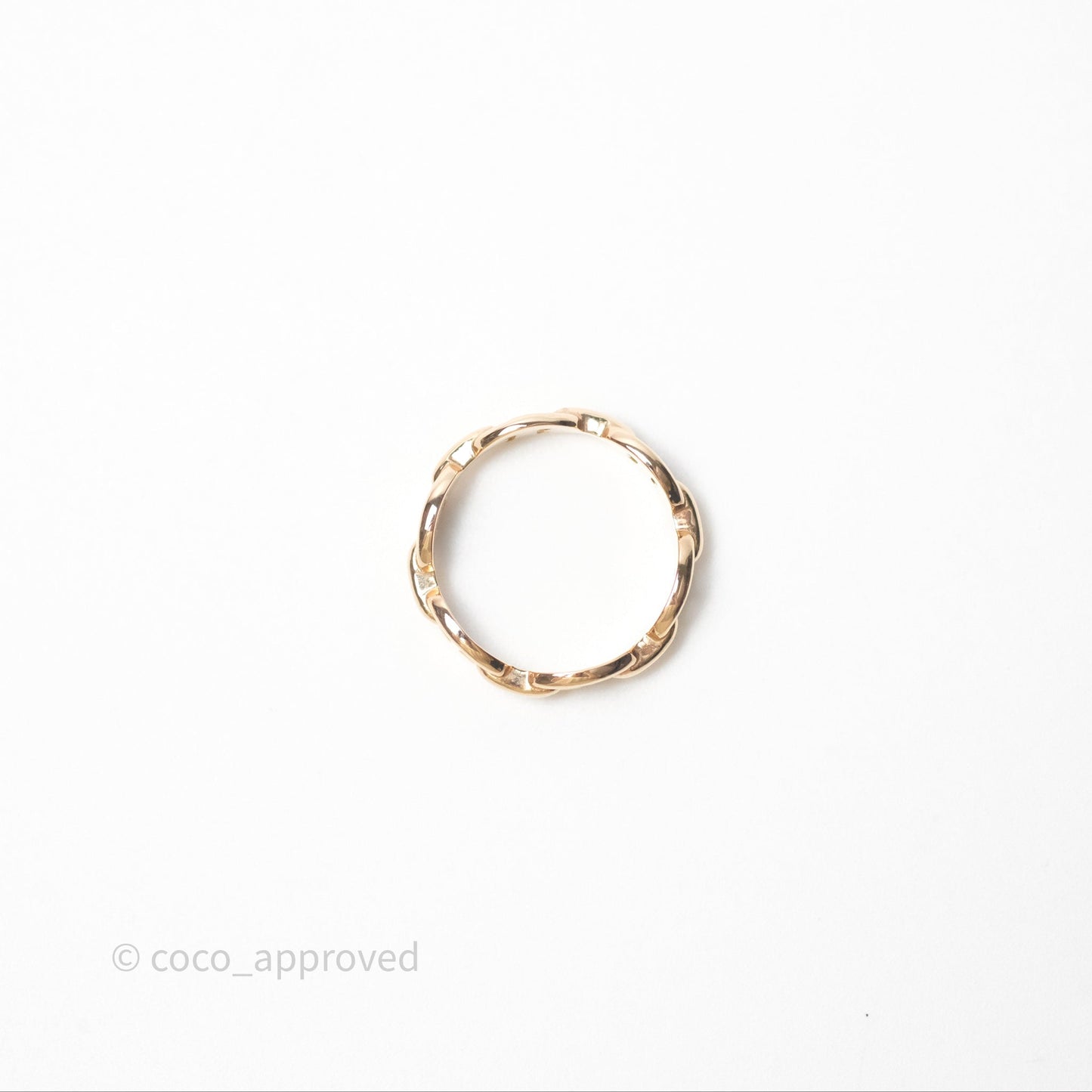 Hermès Chaine d'Ancre Enchainee Band Ring PM Rose Gold 55