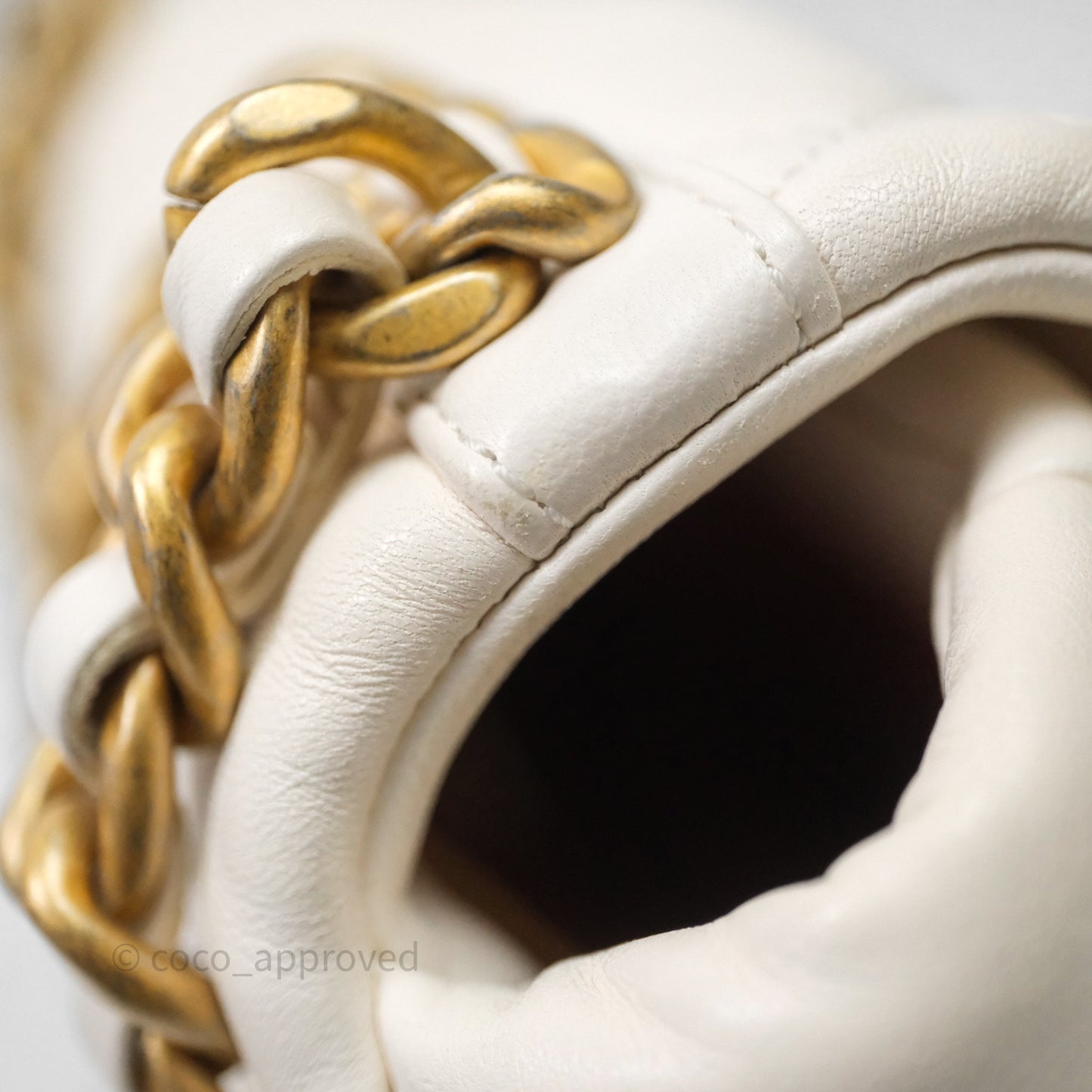 Chanel 19 Small Ivory White Mixed Hardware