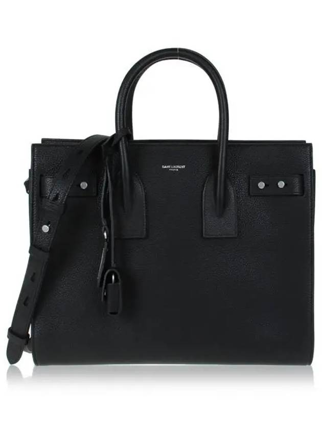 Luxury Saint Laurent Supple Sac de Jour Small Toad Shoulder Bag Black