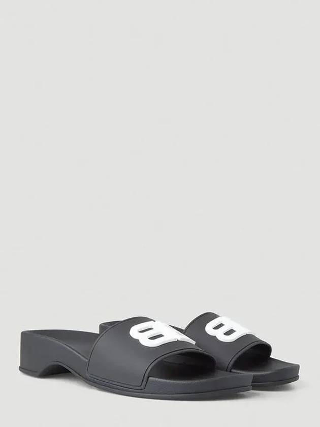 Luxury Balenciaga Rubber Slippers Black