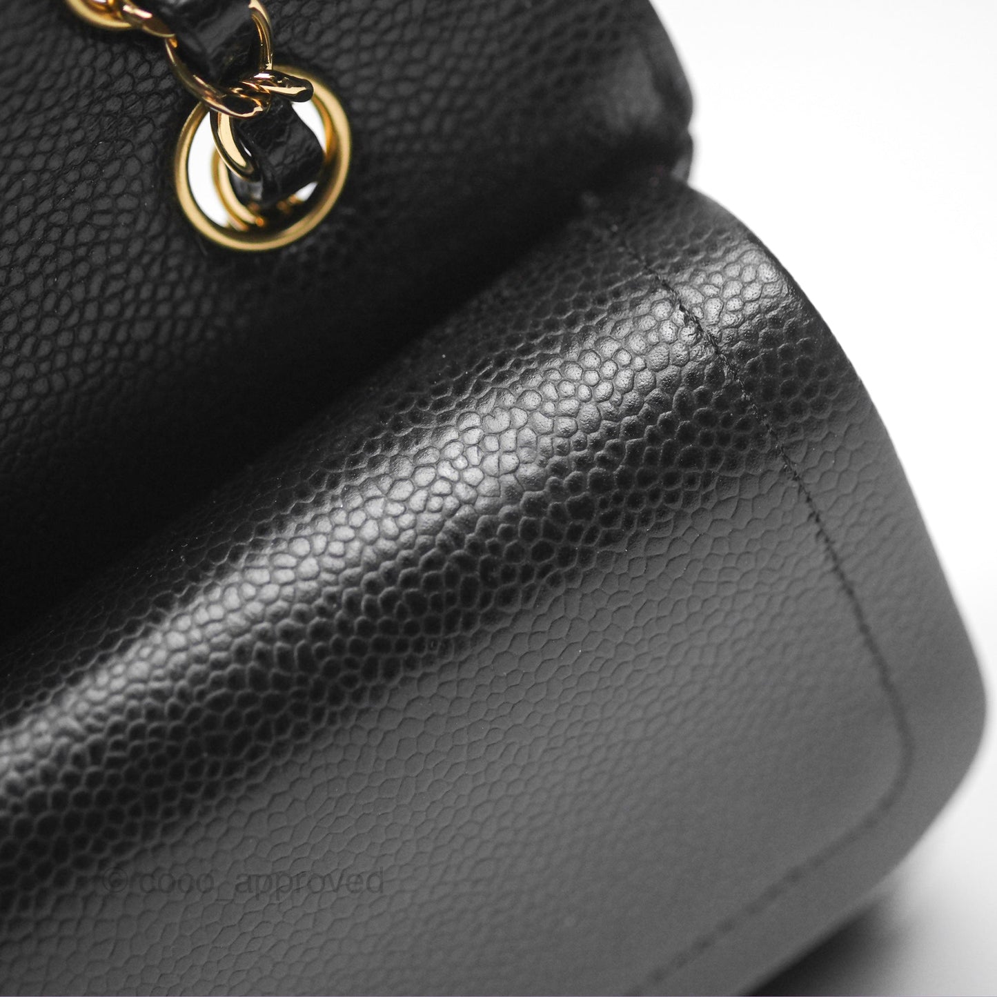 Chanel Classic M/L Medium Flap Quilted Black Caviar Gold Hardware