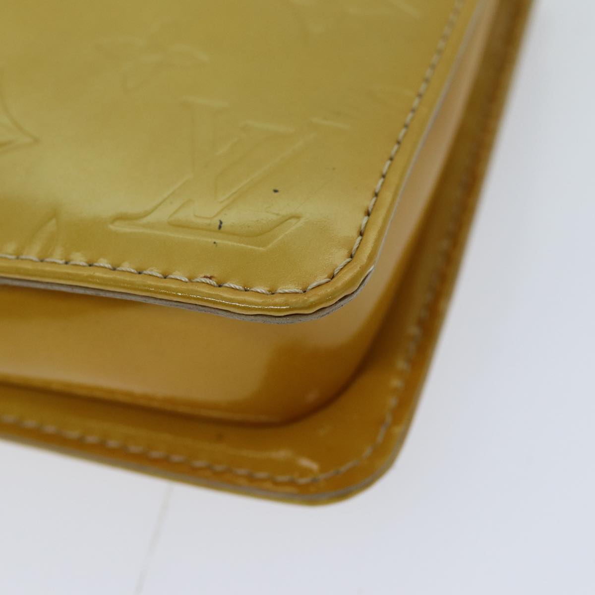 LOUIS VUITTON Monogram Vernis Lexington Pouch Beige M91010 LV 76031