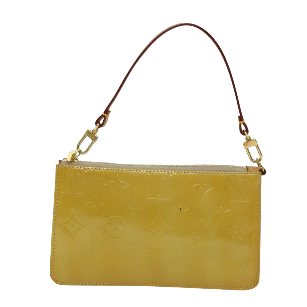 LOUIS VUITTON Monogram Vernis Lexington Pouch Beige M91010 LV 76031
