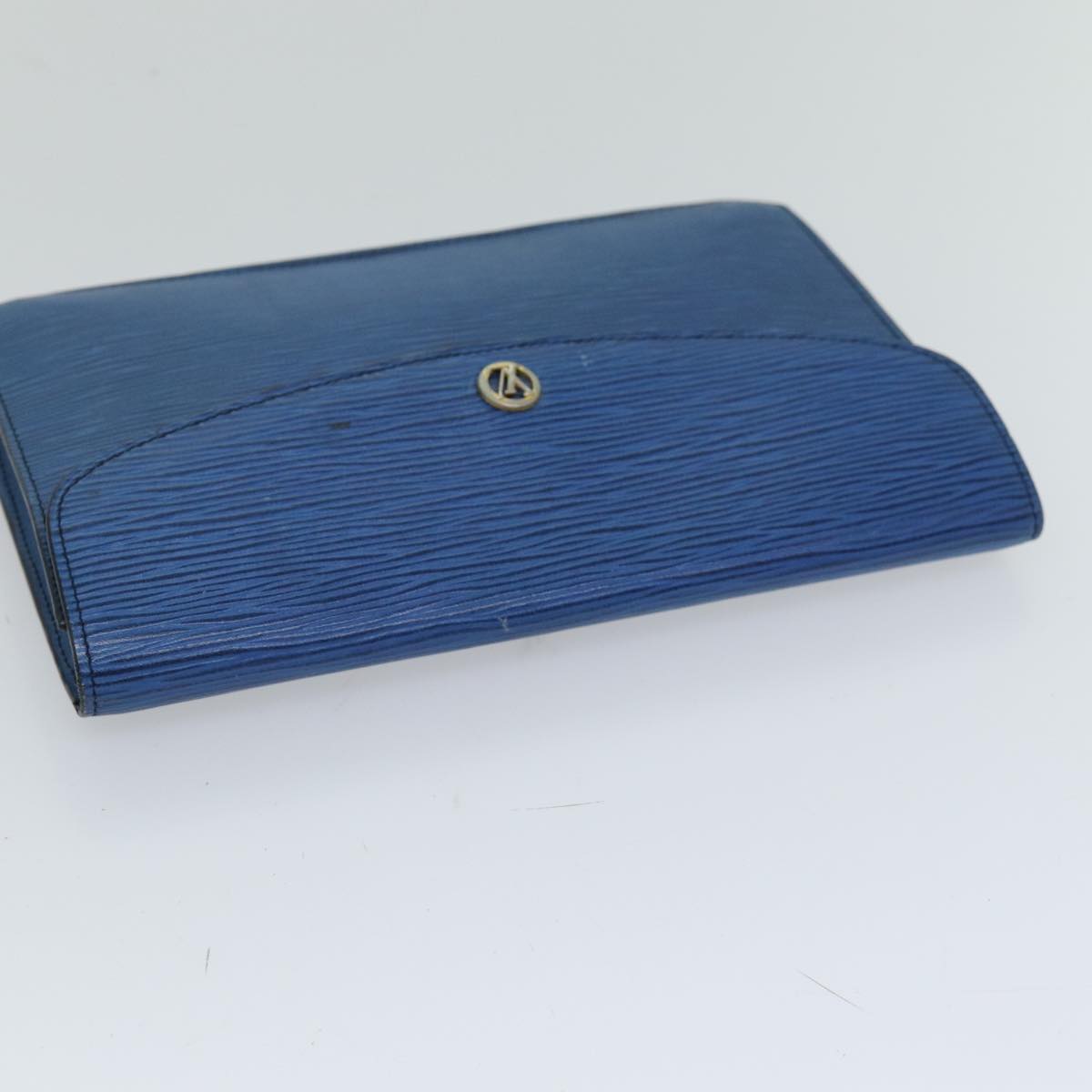 LOUIS VUITTON Epi Montaigne 23 Clutch Bag Blue M52665 LV 76032