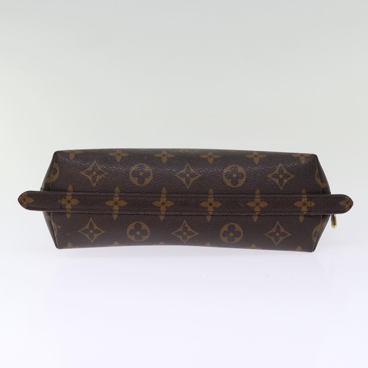 LOUIS VUITTON Monogram Trousse Demi Ronde Cosmetic Pouch M47520 LV 76034